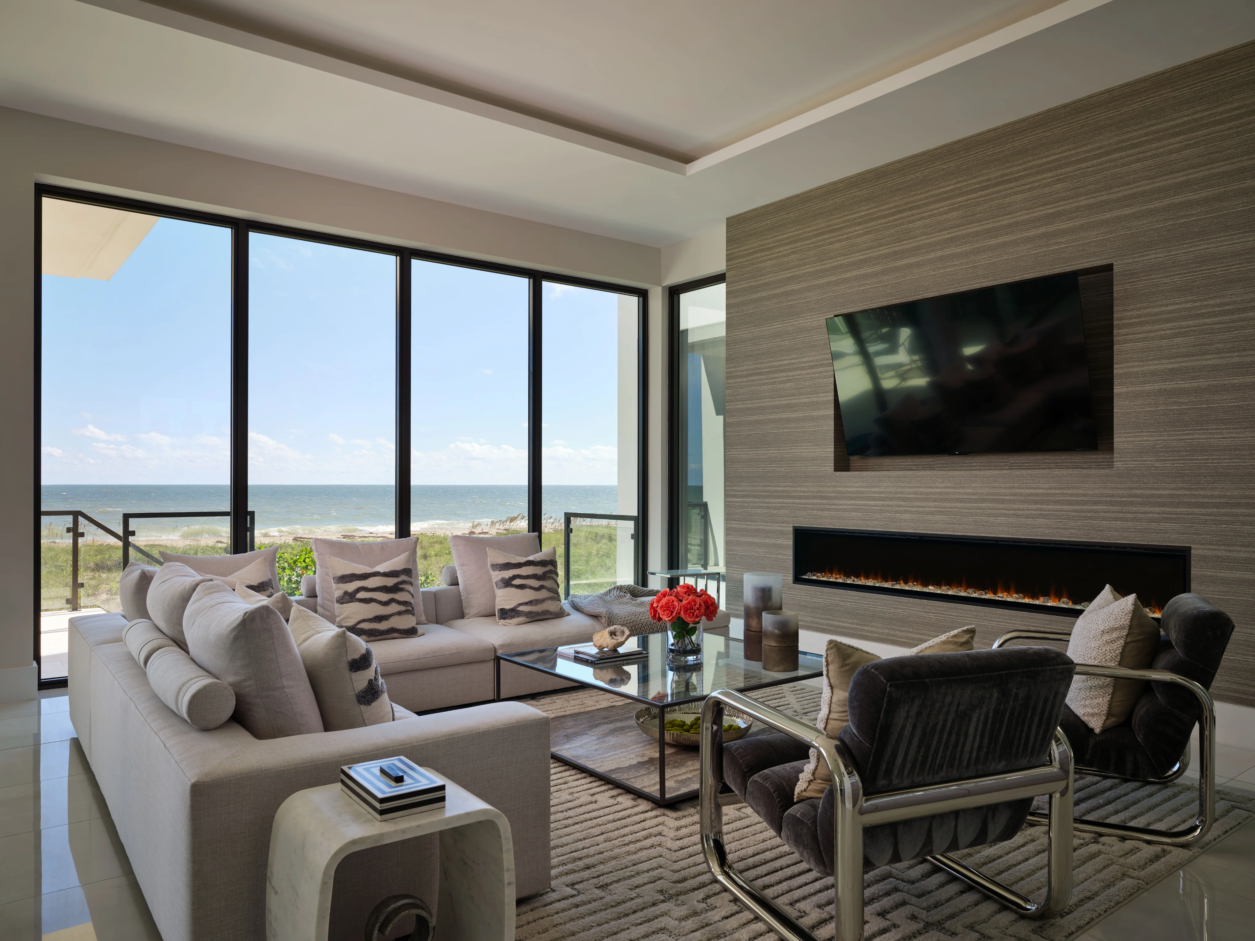 Living room with ocean view